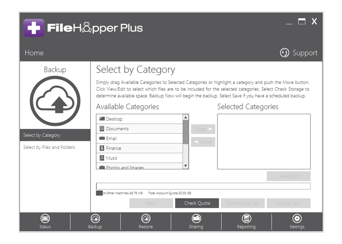 Get Started with FileHopper Desktop - Select Backup
