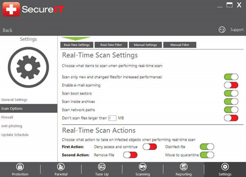 Get Started with SecureIT Desktop - Scan Settings