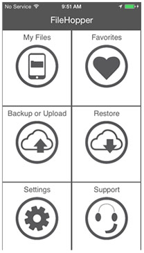 Get Started with FileHopper iOS - Main Menu