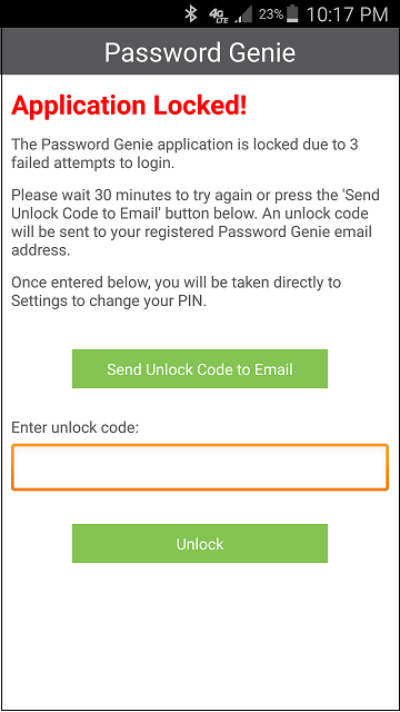 Password Genie - A - Auto Lock 4