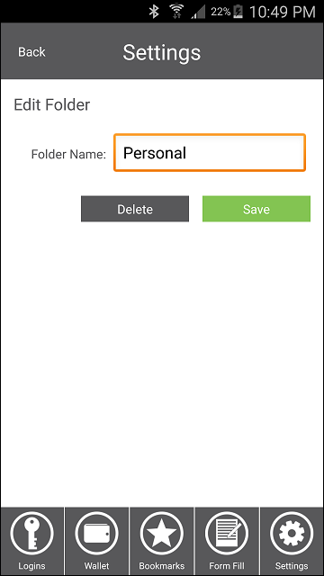 Password Genie - A - Delete folder - 1