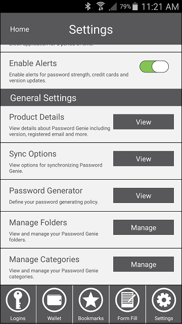 Password Genie - A - Settings - 1