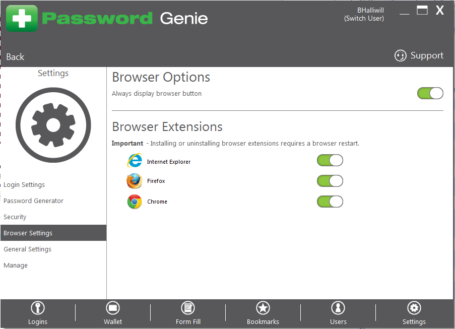 Password Genie - D - Remove browsers (1)