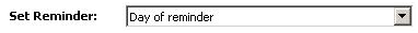 Password Genie - D - Set reminder dropdown