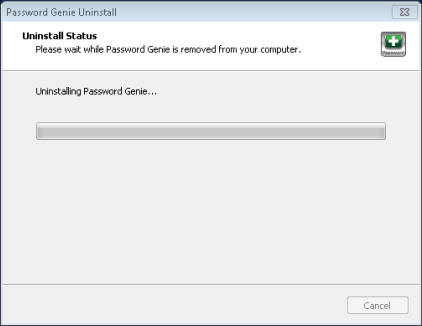 Password Genie - D - Uninstall - In progress