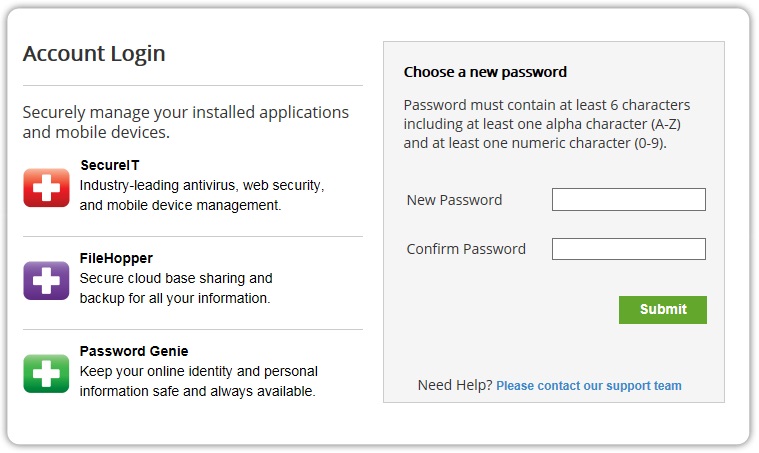 SC new portal password