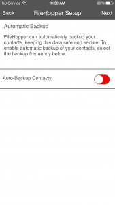 Install - Auto backup Contacts