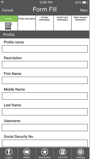 Form fill_profile